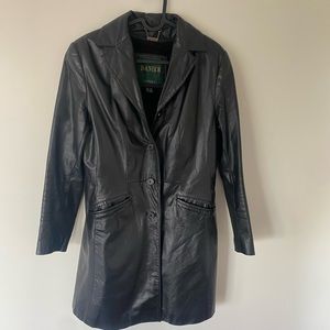 Danier jacket coat with removable fleece layer